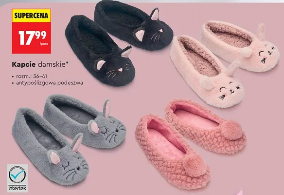 Kapcie damskie Biedronka promocja w Biedronka