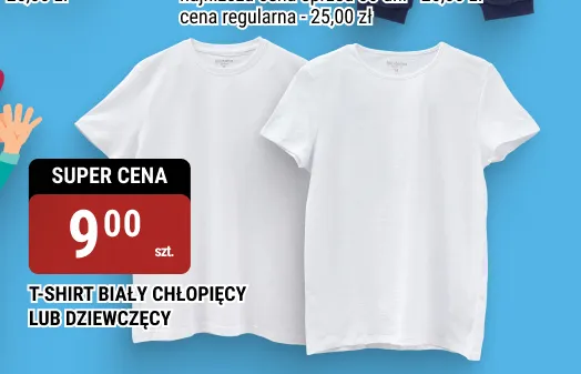 T-shirt biały dziewczęcy promocja w bi1