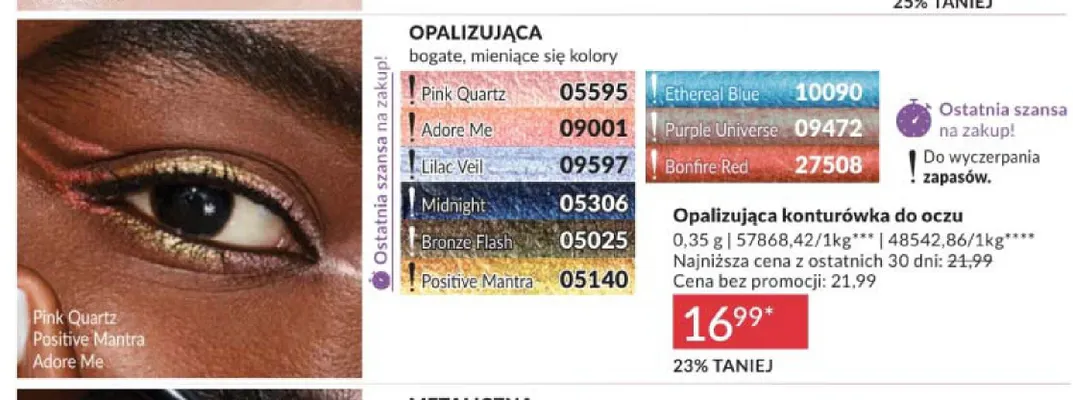 Opalizująca konturówka do oczu Ethereal Blue promocja w AVON