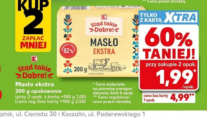 Masło ekstra Stąd takie Dobre! promocja w Kaufland