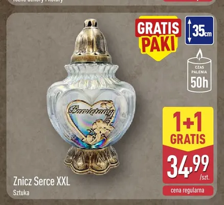 Znicz serce Xxl promocja w Aldi