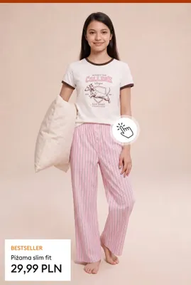 Piżama slim fit promocja w Sinsay