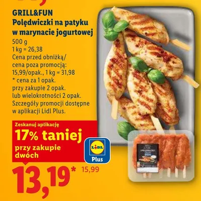 Polędwiczki na patyku w marynacie jogurtowej promocja w Lidl
