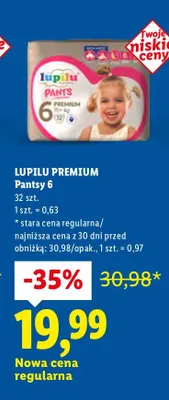 Pieluchy Premium Pantsy 6 promocja w Lidl