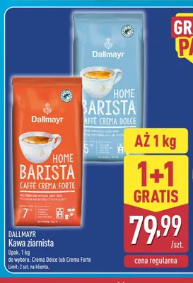 Kawa ziarnista Crema Dolce Dallmayr promocja w Aldi