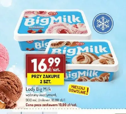 Lody Big Milk promocja w Avita