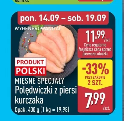 Polędwiczki z piersi kurczaka Mięsne Specjały promocja w Aldi
