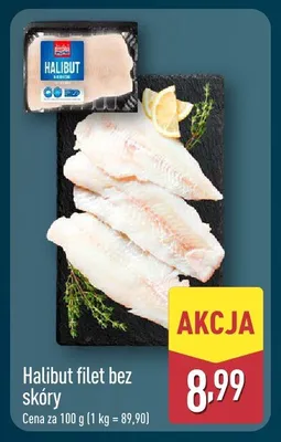 Halibut filet bez skóry promocja w Aldi