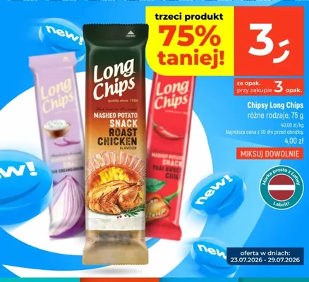 Chipsy Long Chips Thai Sweet Chili promocja w Dealz