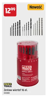 Zestaw wierteł 16 el. Meec Tools promocja w Jula