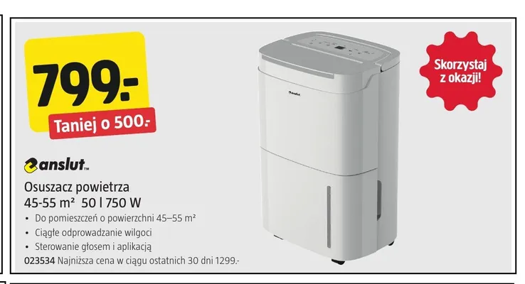 Osuszacz powietrza Anslut promocja w Jula