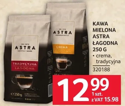 Kawa mielona Astra Łagodna crema, tradycyjna promocja w Selgros