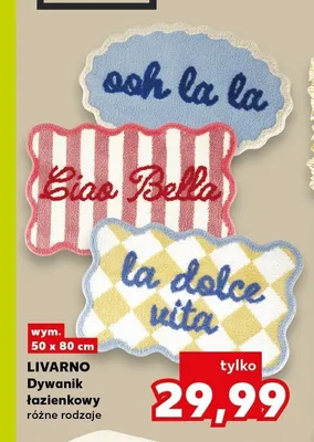 Dywanik łazienkowy Livarno promocja w Kaufland