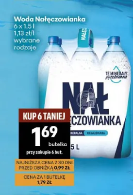 Woda mineralna Nałęczowianka niegazowana 6-pak 1,5 l promocja w Delikatesy Centrum
