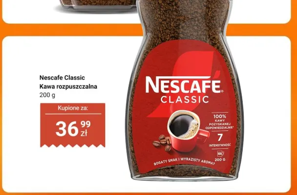 Kawa rozpuszczalna Nescafe Classic promocja w Dino