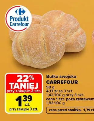 Bułka swojska Carrefour promocja w Carrefour Market