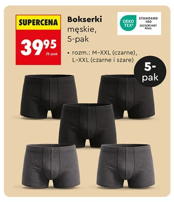 Bokserki męskie 5-pak promocja w Biedronka