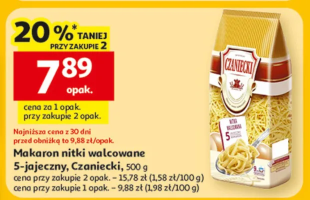 Makaron nitcowane 5-jajeczny promocja w Auchan