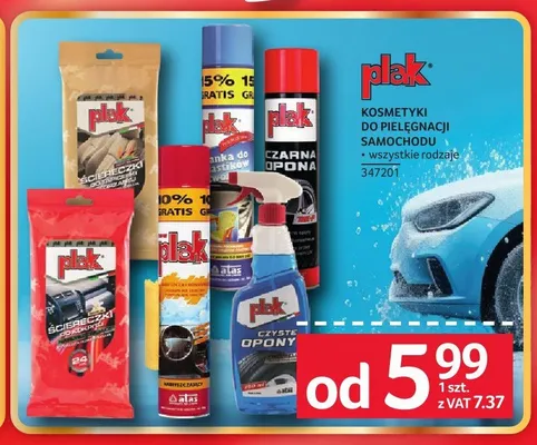 Kosmetyki do pielęgnacji samochodu Plak promocja w Selgros