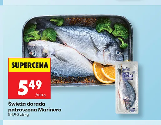 Świeża dorada patroszona Marinero promocja w Biedronka