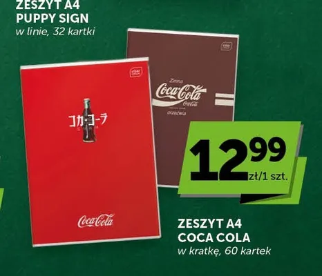 Zeszyt A4 Coca-Cola w kratkę 60 kartek Interdruk promocja w Groszek