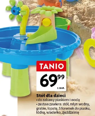Stół dla dzieci do zabawy piaskiem i wodą promocja w Intermarche