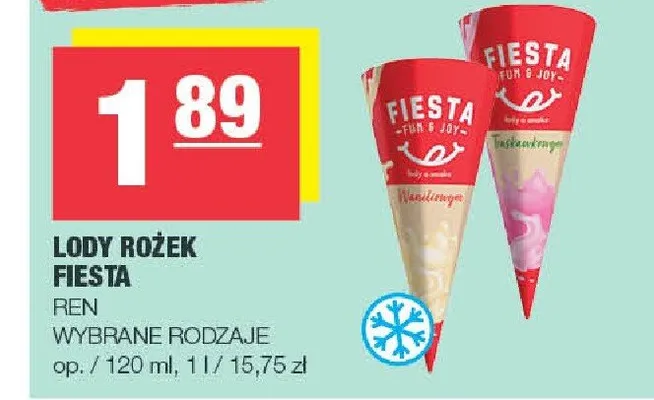 Lody rożek Fiesta promocja w SPAR