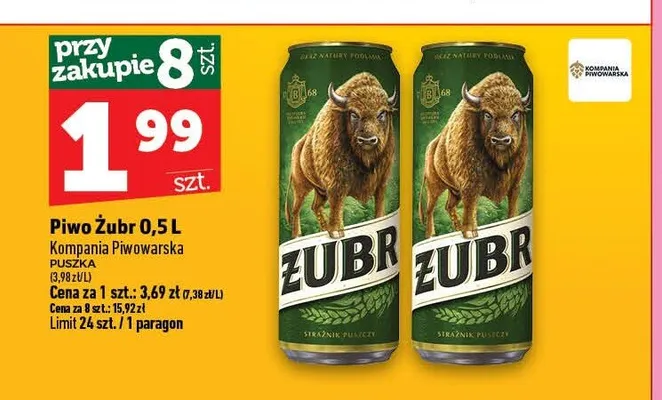 Piwo Żubr promocja w TOPAZ