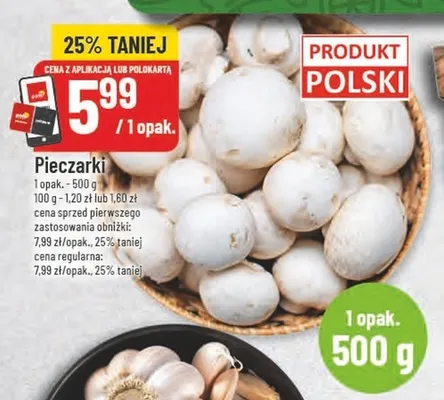 Pieczarki promocja w POLOmarket
