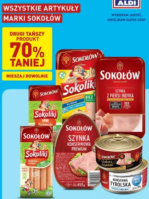 Szynka konserwowa premium Sokołów promocja w Aldi