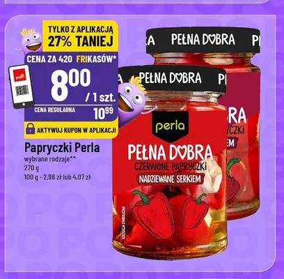 Papryczki Perla zielone nadziewane serkiem promocja w POLOmarket