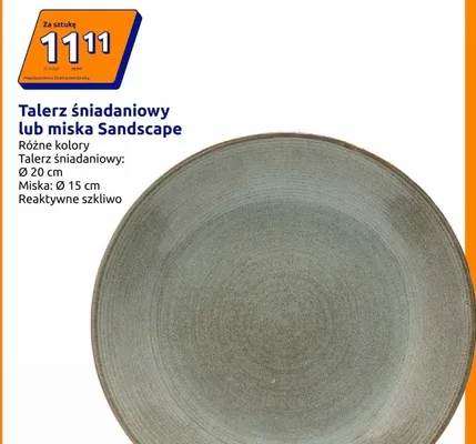 Talerz śniadaniowy Sandscape promocja w Action