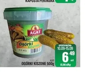 Ogórki kiszone Agat promocja w Tomi Markt
