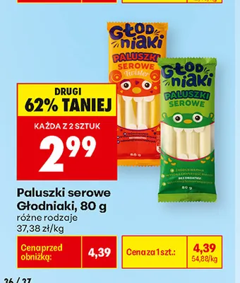 Paluszki serowe Głodniaki promocja w Biedronka