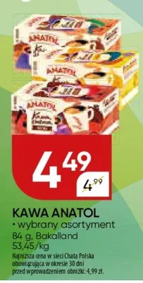 Kawa Anatol wybrany asortyment promocja w Chata Polska
