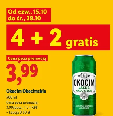 Piwo Okocim Okocimskie promocja w Lidl