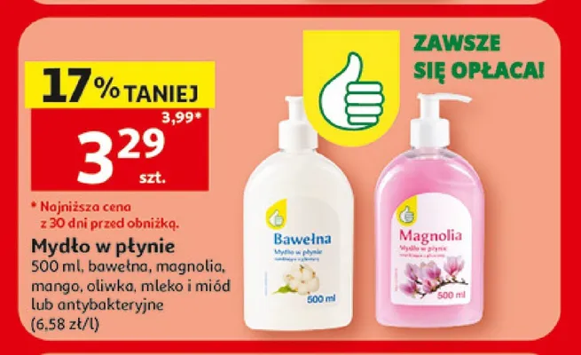 Mydło w płynie Magnolia promocja w Auchan