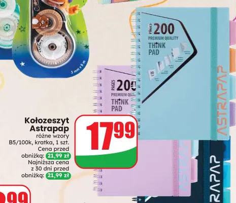 Kołozeszyt Astrapap promocja w Dino