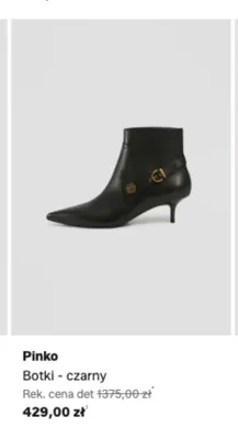 Buty botki czarne Pinko promocja w Lounge by Zalando