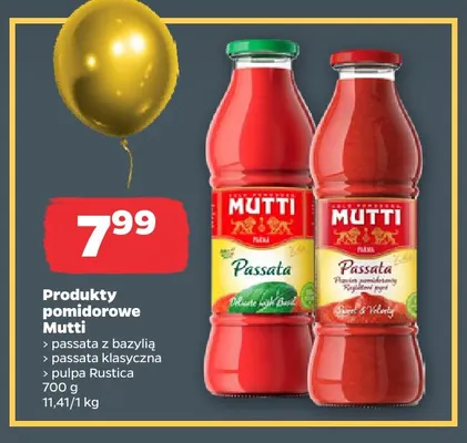 Passata z bazylią Mutti promocja w Netto