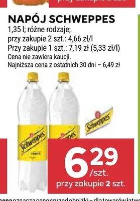 Napój Schweppes promocja w Stokrotka