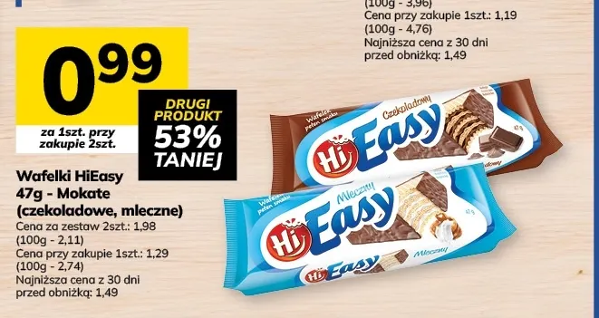 Wafelki w polewie czekoladowej Lumar promocja w Hitpol