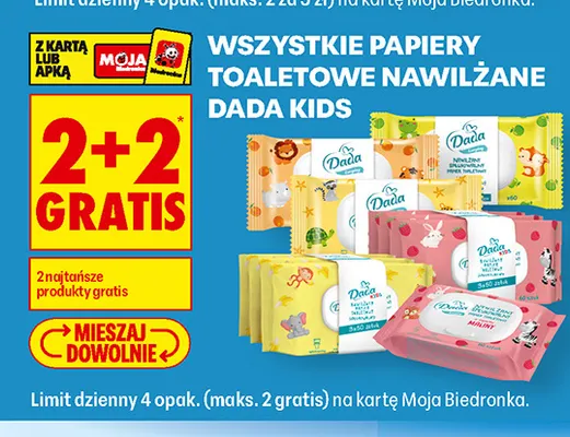 Papier toaletowy nawilżany Dada Kids promocja w Biedronka