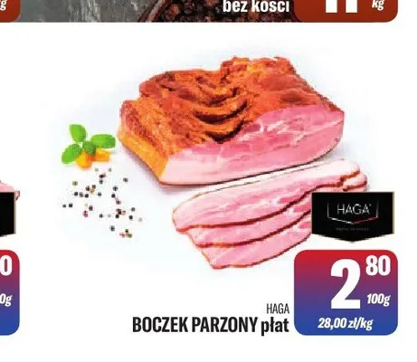 Boczek parzony płat Haga promocja w Tomi Markt