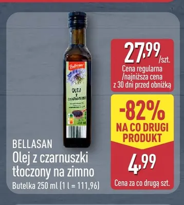 Olej z czarnuszki tłoczony na zimno Bellasan promocja w Aldi