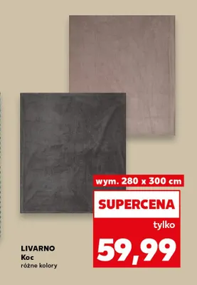 Koc Livarno 280x300 cm promocja w Kaufland