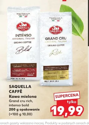 Kawa mielona Saquella Caffè Grand Cru promocja w Kaufland
