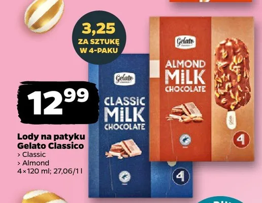 Lody na patyku Classic, Almond promocja w Netto