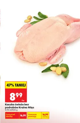 Kaczka świeża bez podrobów Kraina Mięs promocja w Biedronka