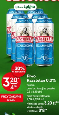 Piwo bezalkoholowe Kasztelan promocja w Żabka